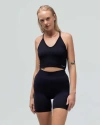 Reformer The Crop Racerback V-neck Tank Top In Black