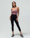 Reformer The Crop Racerback V-neck Tank Top In Purple