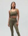 Reformer The Ribbed Legging In Green
