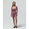 Reformer The V-neck Long Sleeve Crop Top In Multi