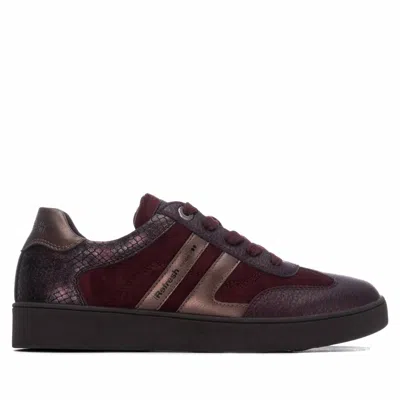 Refresh Women's Casual Suede Sneakers In Burgundy In Brown
