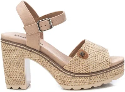 Refresh Women's Platform Heeled Sandals In Taupe In Grey