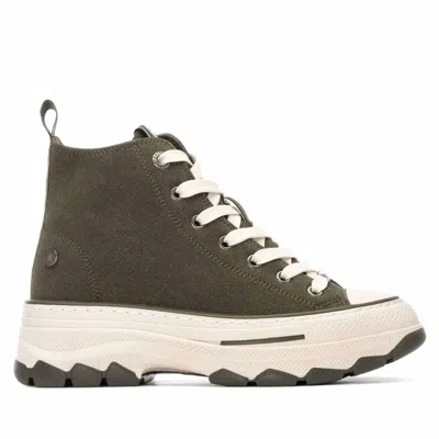 Refresh Women's Suede High Top Sneakers In Khaki In Multi