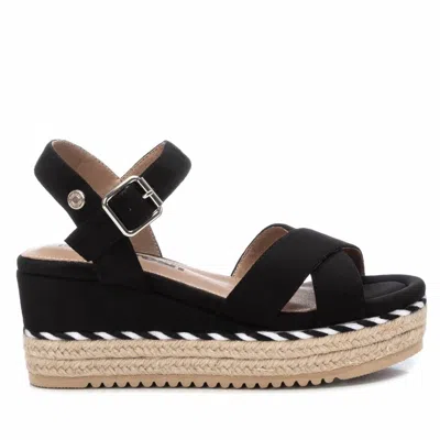 Refresh Women's Suede Wedge Sandals In Black