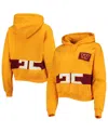 Refried Apparel Gold Washington Commanders Cropped Pullover Hoodie In Gold