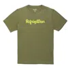 Refrigiwear Army Cotton Tee With Contrast Logo In Army