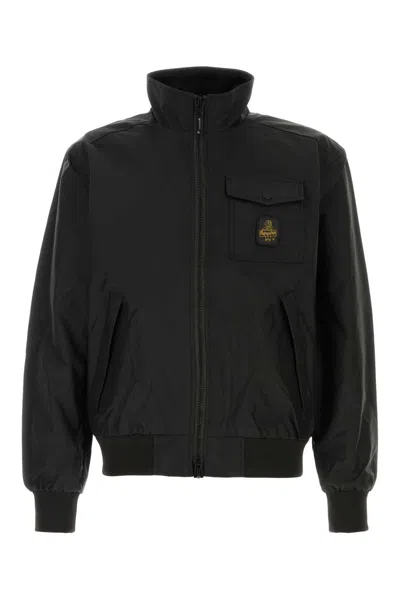 REFRIGIWEAR BLACK NYLON CAPTAIN BOMBER JACKET
