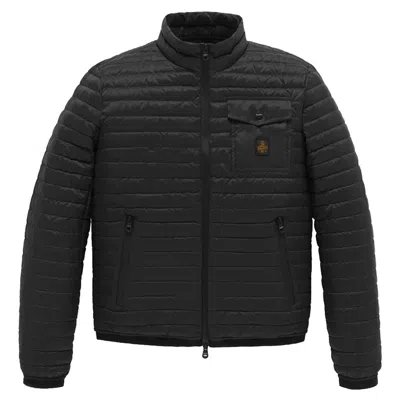 Refrigiwear Black Nylon Jacket In Blue