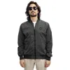 Refrigiwear Chic Garment-dyed Bomber Jacket In Gray