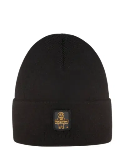 Refrigiwear Clark Logo-patch Beanie Hat In Black