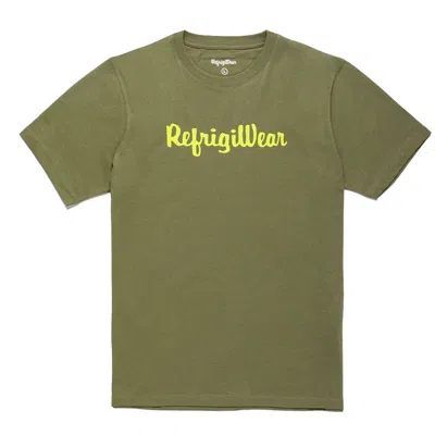 Refrigiwear Army Cotton Tee With Contrast Logo