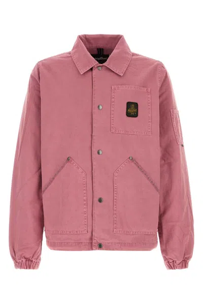 Refrigiwear Dark Pink Denim Tabbs Jacket In Rose