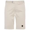Refrigiwear Elegant Beige Bermuda Shorts With Logo Patch