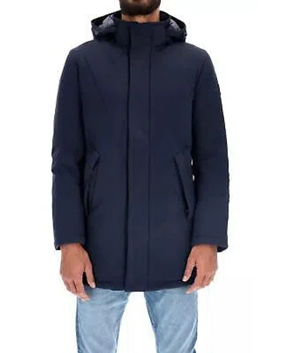 Pre-owned Refrigiwear Gefutterter Parka Aus Technischem Stoff Mit Abnehmbarer Kapuze - In Blau