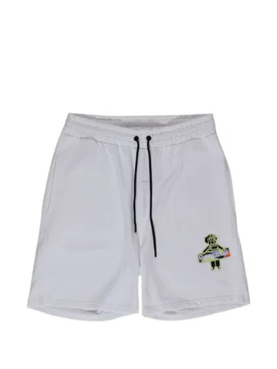 Refrigiwear Graphic-print Drawstring Shorts In White