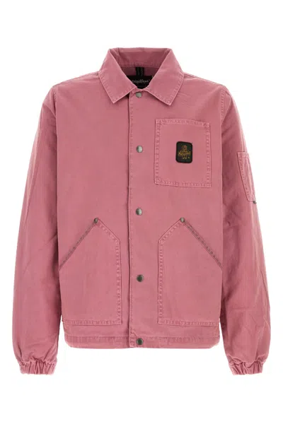 REFRIGIWEAR REFRIGIWEAR DARK PINK DENIM TABBS JACKET