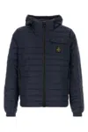 Refrigiwear Navy Blue Nylon Summer Down Jacket In Blue