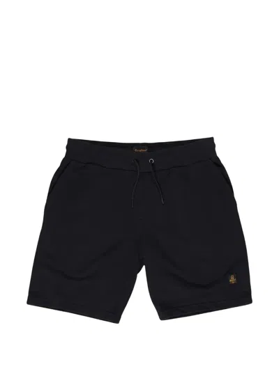 Refrigiwear Logo-patch Drawstring Shorts In Black