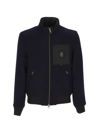 Refrigiwear Logo-patch Zip-up Jacket In Blue