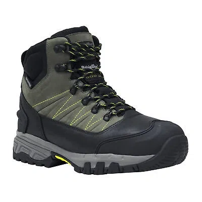 Pre-owned Refrigiwear Men's Tungsten Hiker Warm Insulated Waterproof Leather Work Boots In Gray