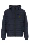 Refrigiwear Navy Blue Nylon Summer Down Jacket In Blue