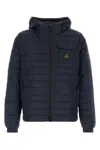 Refrigiwear Navy Blue Nylon Summer Down Jacket In Darkblue