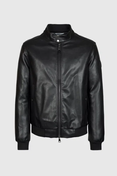 Refrigue Black Leather Jacket