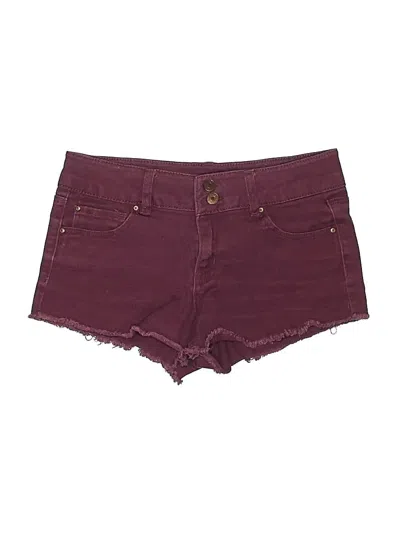 Pre-owned Refuge Denim Shorts In Burgundy