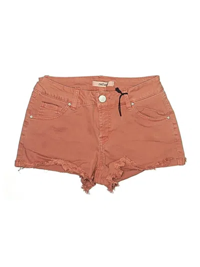 Pre-owned Refuge Denim Shorts In Orange