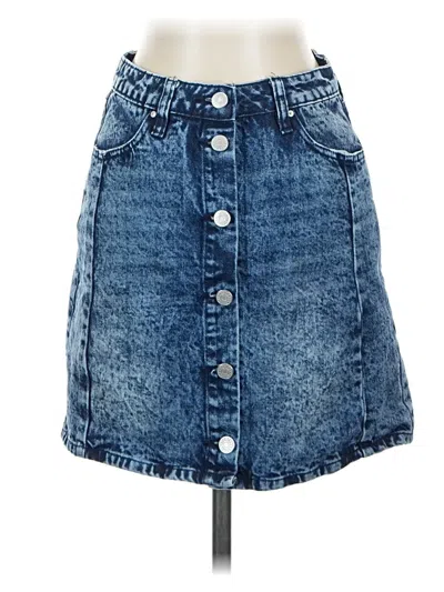 Pre-owned Refuge Denim Skirt In Blue