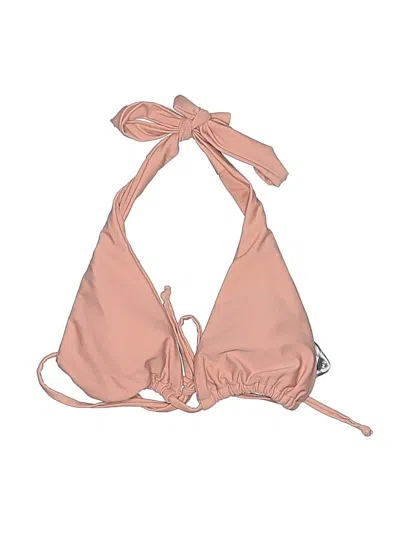 Pre-owned Refuge Swimsuit Top Pink Solid Pattern Swimwear