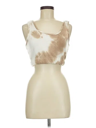 Pre-owned Refuge Tank Top Ivory Strapless Neckline Tops In White