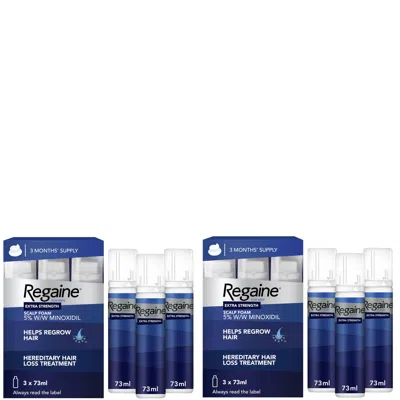 Regaine For Men Extra Strength Re-growth Scalp Foam With 5% Minoxidil - 6 Month Supply Bundle