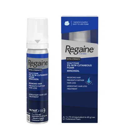 Regaine Men's Extra Strength Hair Loss And Hair Regrowth Scalp Foam Treatment 73ml In White