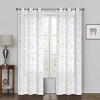 Regal Home Collections, Inc. Regal Home Addison Embroidered Grommet Top Embroidered Sheer Set Of 2 Curtain Panel In Brown