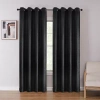 Regal Home Collections, Inc. Regal Home Ashby Grommet Top Embossed Blackout Single Curtain Panel In Black
