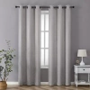 Regal Home Collections, Inc. Regal Home Aviva Grommet Top Energy Saving Embossed Blackout Set Of 2 Curtain Panel In Silver