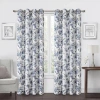 Regal Home Collections, Inc. Regal Home Ayden Floral Grommet Top Energy Saving Blackout Single Curtain Panel In Blue
