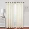 Regal Home Collections, Inc. Regal Home Bayview Grommet Top Embroidered Sheer Single Curtain Panel In Sand