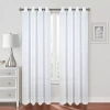 Regal Home Collections, Inc. Regal Home Bayview Grommet Top Embroidered Sheer Single Curtain Panel In White