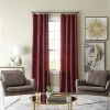Regal Home Collections, Inc. Regal Home Chenille Rod Pocket Light-filtering Single Curtain Panel In Red