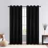 Regal Home Collections, Inc. Regal Home Clardiges Grommet Top Blackout Single Curtain Panel In Black