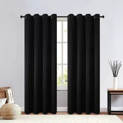 Regal Home Collections, Inc. Regal Home Clardiges Grommet Top Blackout Single Curtain Panel