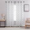 Regal Home Collections, Inc. Regal Home Colin Grommet Top Blackout Set Of 2 Curtain Panel In Silver