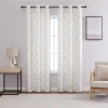 Regal Home Collections, Inc. Regal Home Colin Grommet Top Blackout Set Of 2 Curtain Panel In White