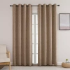 Regal Home Collections, Inc. Regal Home Constance Grommet Top Blackout Single Curtain Panel In Brown