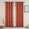 Regal Home Collections, Inc. Regal Home Constance Grommet Top Blackout Single Curtain Panel In Red