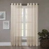 Regal Home Collections, Inc. Regal Home Crushed Voile Solid Grommet Top Sheer Single Curtain Panel In Brown