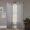 Regal Home Collections, Inc. Regal Home Crushed Voile Solid Grommet Top Sheer Single Curtain Panel In Silver