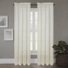 Regal Home Collections, Inc. Regal Home Crushed Voile Solid Rod Pocket Sheer Single Curtain Panel In Sand